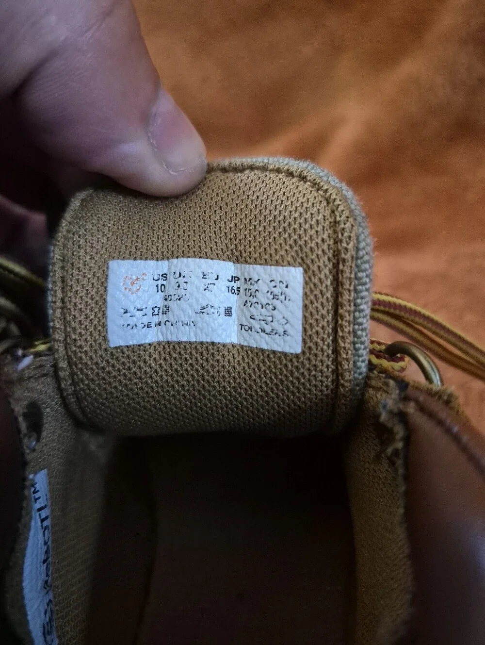 Size 10 - Timberland Kids Brown And Tan Boots With Black Rubber Soles